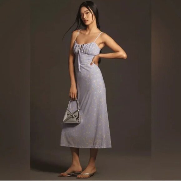 Anthropologie Dresses & Skirts - Anthropologie Sleeveless Slip Midi Dress Size Large Baby Doll Fairy Whimsical